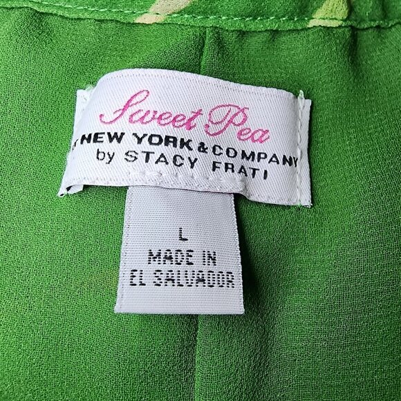 New York and Company Sweat Pea Floral Halter Blouse Size L - Picture 8 of 8